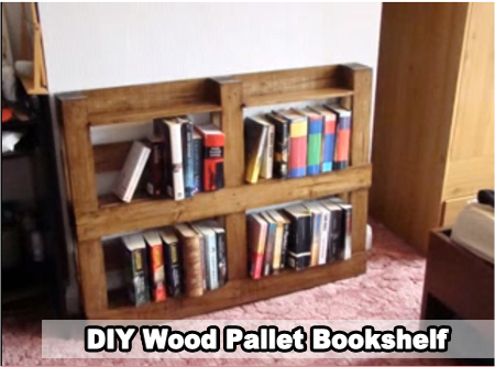 DIY Wood Pallet Bookshelf