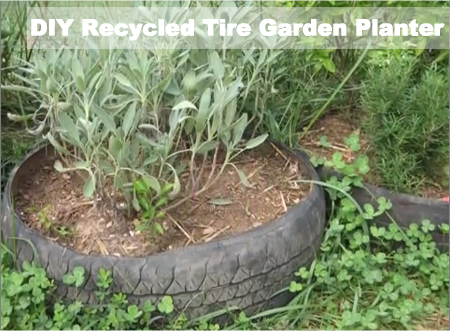 DIY Recycled Tire Garden Planter