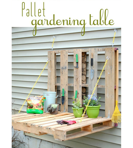 DIY Wood Pallet Gardening Table