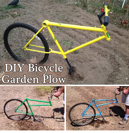 Homemade Bicycle Garden Plow