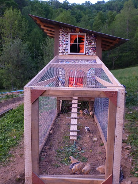 DIY Beer Can Shingle Chicken Coop