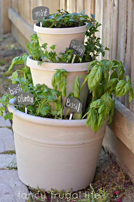 DIY Stacked Herb Garden