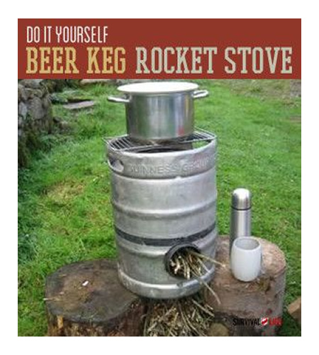 DIY Beer Keg Rocket Stove
