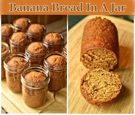 Homemade Banana Bread In A Jar