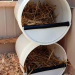 DIY Plastic Bucket Chicken Nesting Boxes