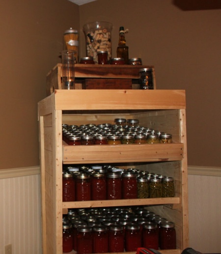 DIY Wood Pallet Canning Pantry