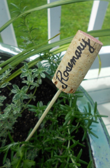 DIY Wine Cork Plant Markers