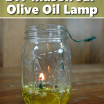 Homemade Olive Oil Mason Jar Lamp