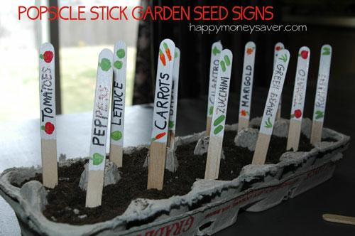 DIY Popsicle Stick Garden Markers