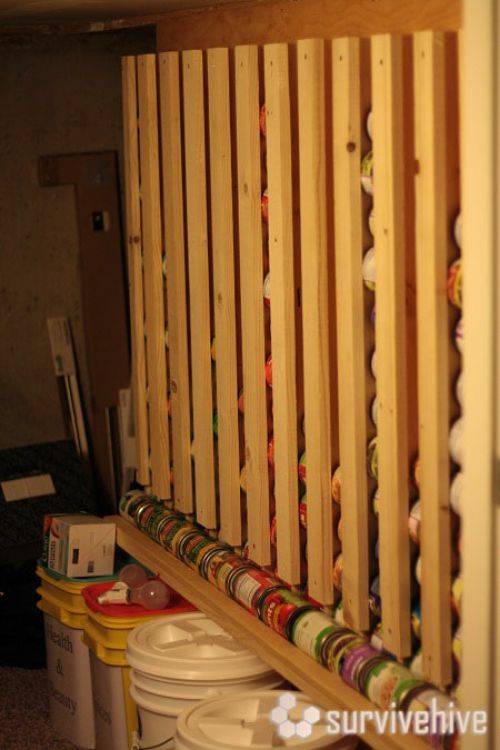 DIY Wall Hanging Canned Food Storage System