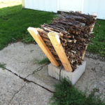 DIY Cinder Block Kindling Holder