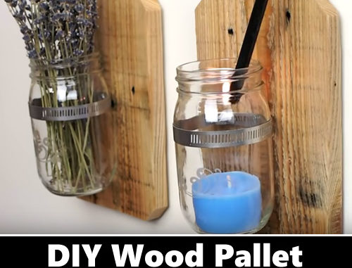 DIY Wood Pallet Jar Wall Hangings
