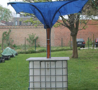 diy stand alone rain collector