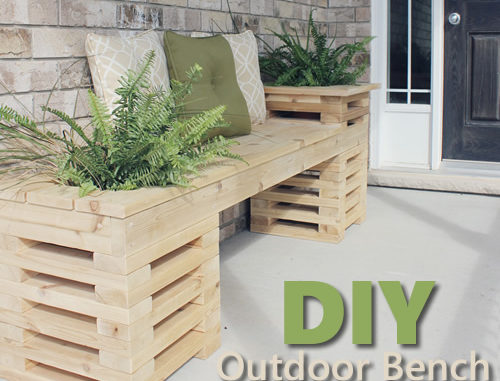 DIY Outdoor Planter Bench