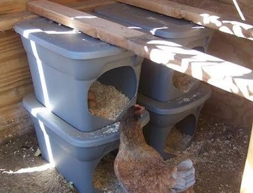 DIY Plastic Tote Nesting Box