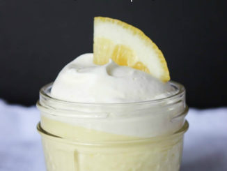 No Bake Lemon Cheesecake in mason jars