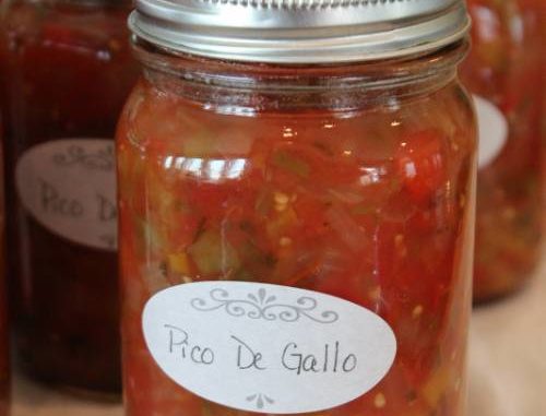 Canning Pico De Gallo