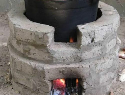 DIY Noflay Clay Brick Wood Stove