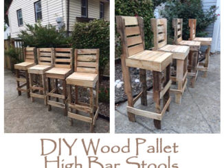 DIY Wood Pallet High Bar Stools