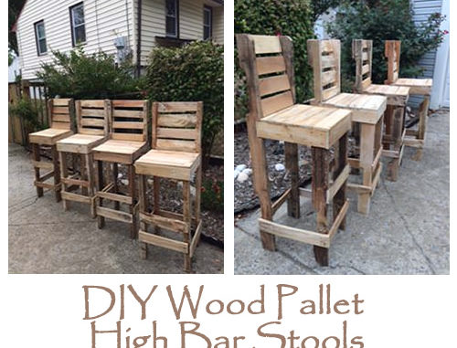 DIY Wood Pallet High Bar Stools
