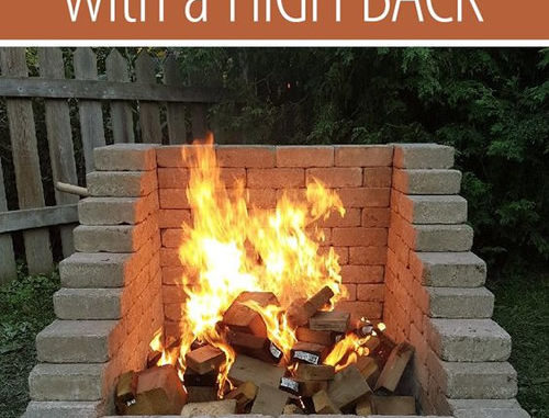 DIY High Brick Fire Pit