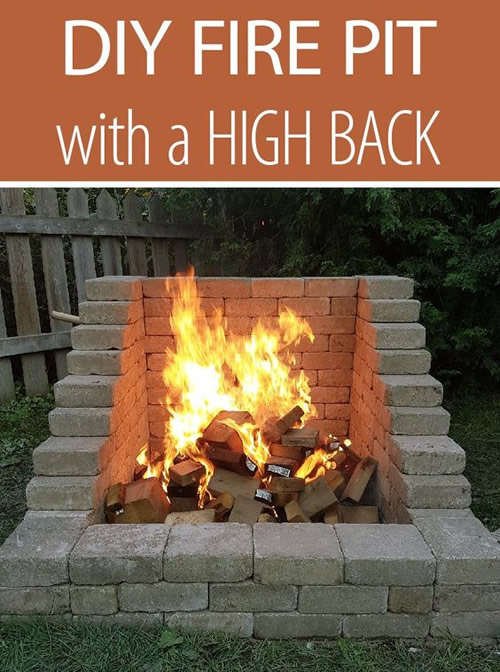 DIY High Brick Fire Pit
