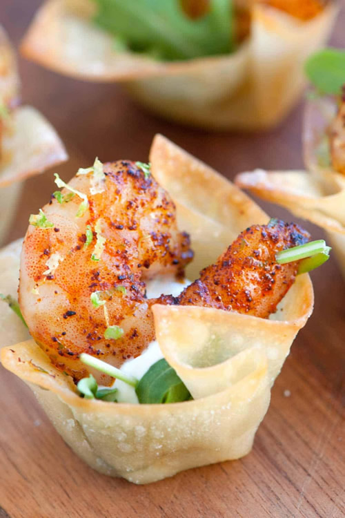 Chili Lime Baked Shrimp Cups Recipe