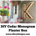 DIY Cedar Monogram Planter Box