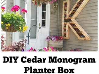 DIY Cedar Monogram Planter Box