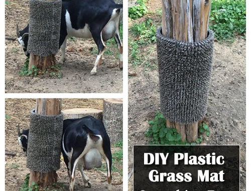 DIY Plastic Grass Mat Scratching Post