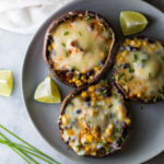 Enchilada Stuffed Grilled Portobello Mushrooms