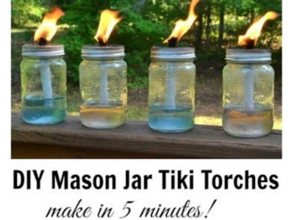 DIY Mason Jar Tiki Torches