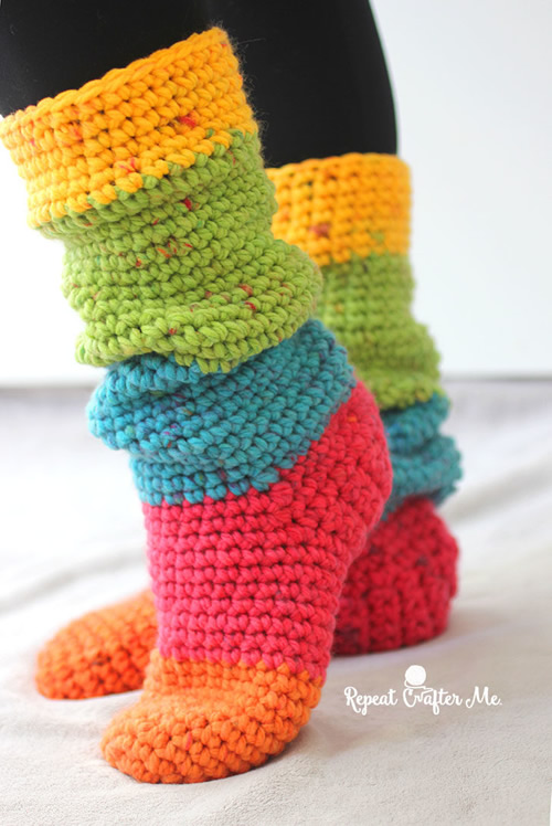 DIY Slouchy Slipper Socks
