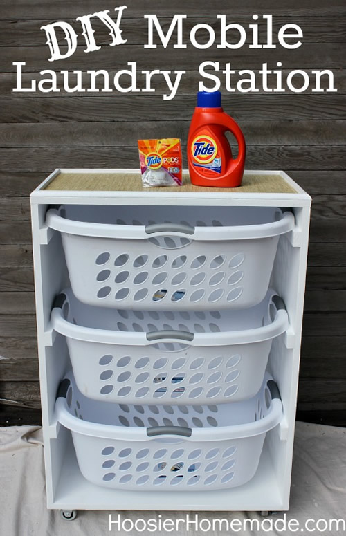 DIY Mobile Laundry Station