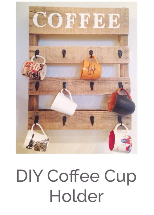 DIY Wood Pallet Coffee Mug Holder
