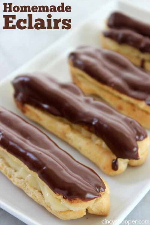 Homemade Chocolate Eclairs Recipe