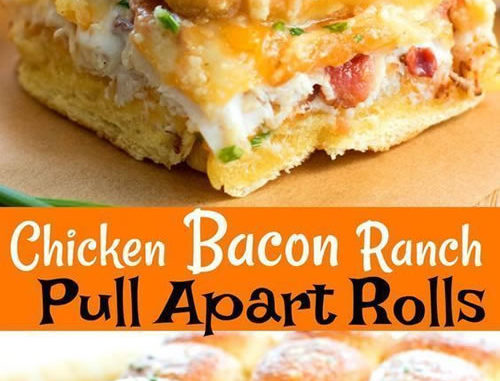 Chicken Bacon Ranch Pull Apart Rolls