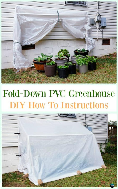 DIY Fold Down PVC Greenhouse Plans