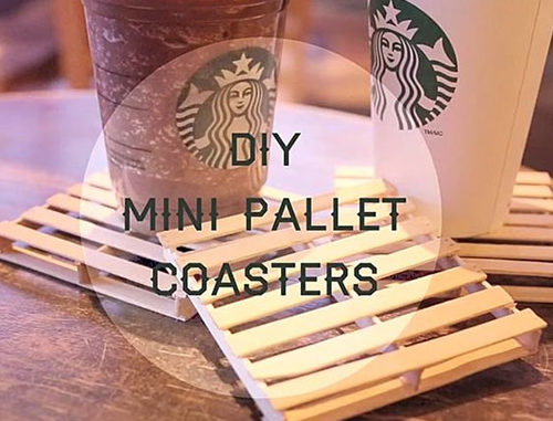 DIY Mini Pallet Coasters