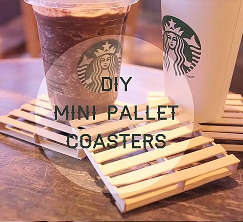 DIY Mini Pallet Coasters 