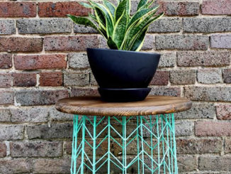 DIY Wire Basket Side Table