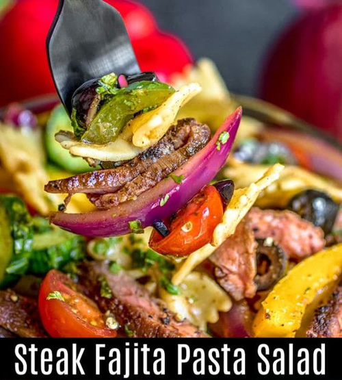 Steak Fajita Pasta Salad Recipe