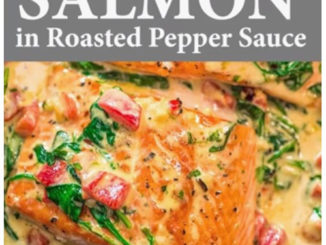 Salmon In Roasted Pepper Sauce