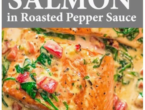 Salmon In Roasted Pepper Sauce