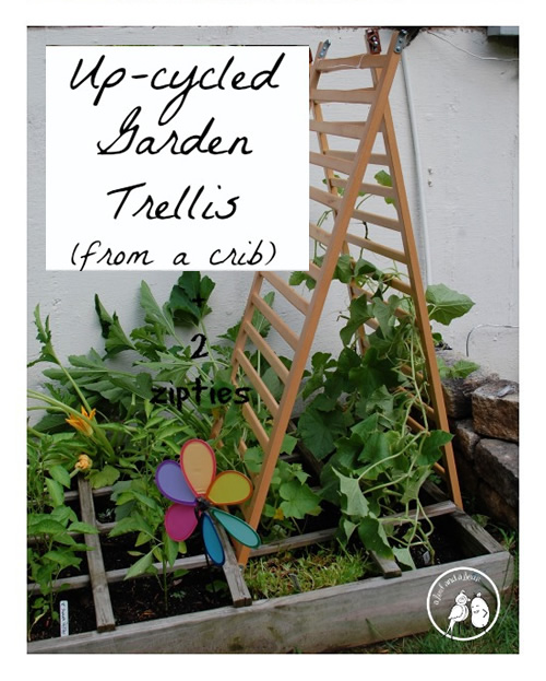 DIY Old Baby Crib Garden Trellis