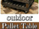 DIY Wood Pallet Outdoor Table