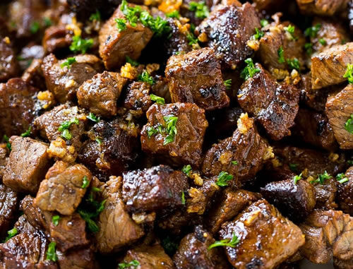 Steak Bites With Garlic Butter Recipe