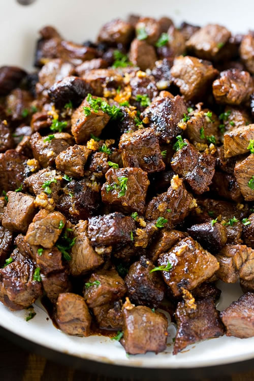 Steak Bites With Garlic Butter Recipe