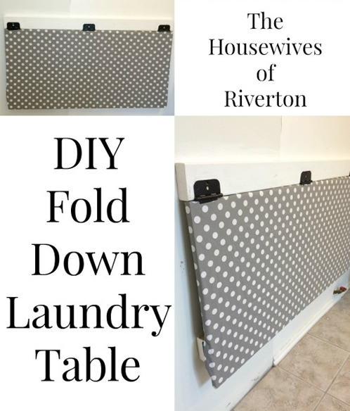 DIY Fold Down Laundry Table