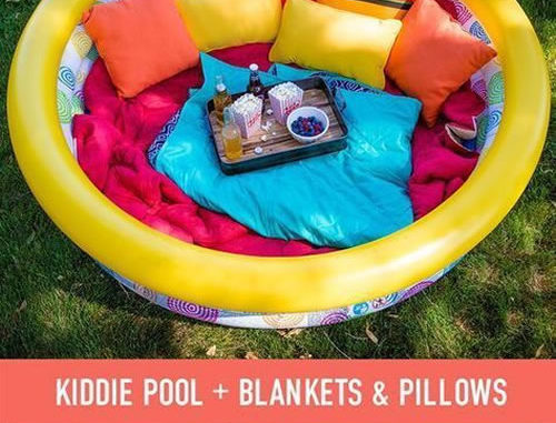 DIY Kiddie Pool Outdoor Lounge
